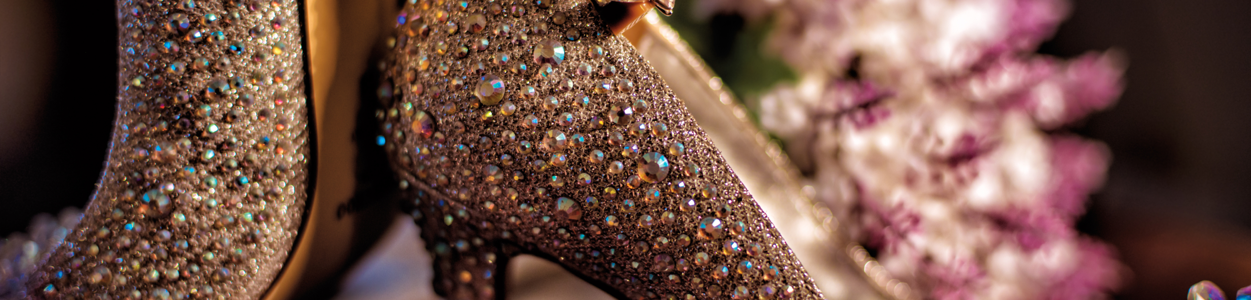 Wedding shoes with crystals wedding ring and bouquet